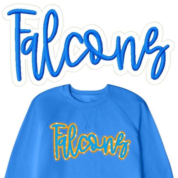 Mascots (FALCONS1) : Falcons Reverse Applique
